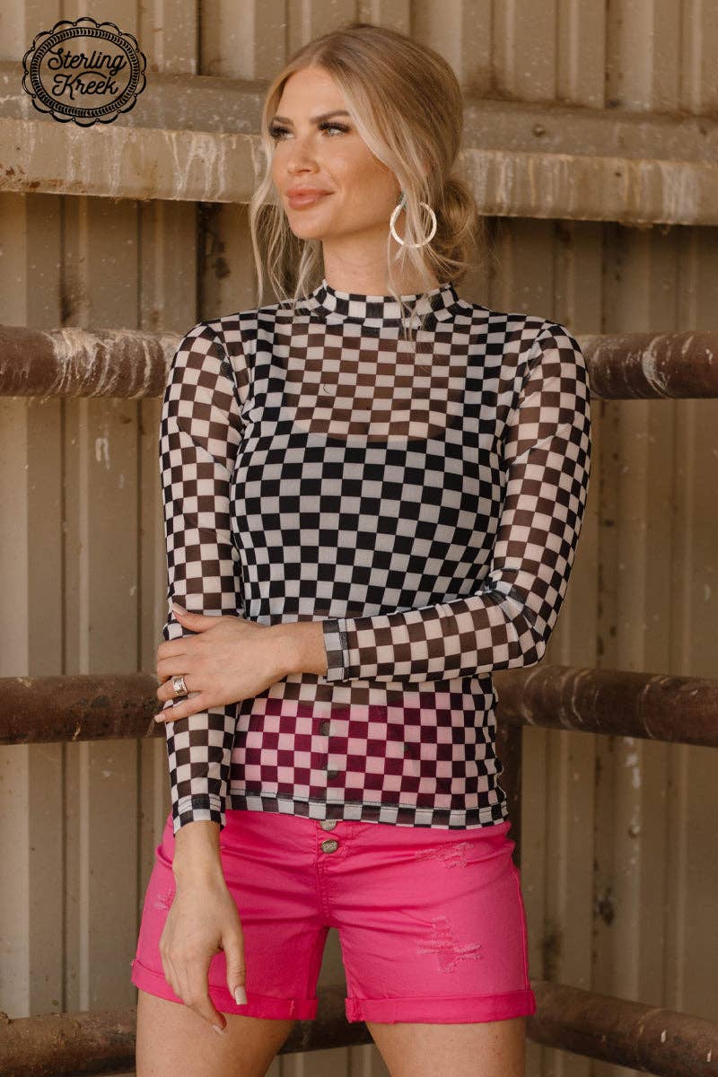 Round The Track Mesh Top: XL