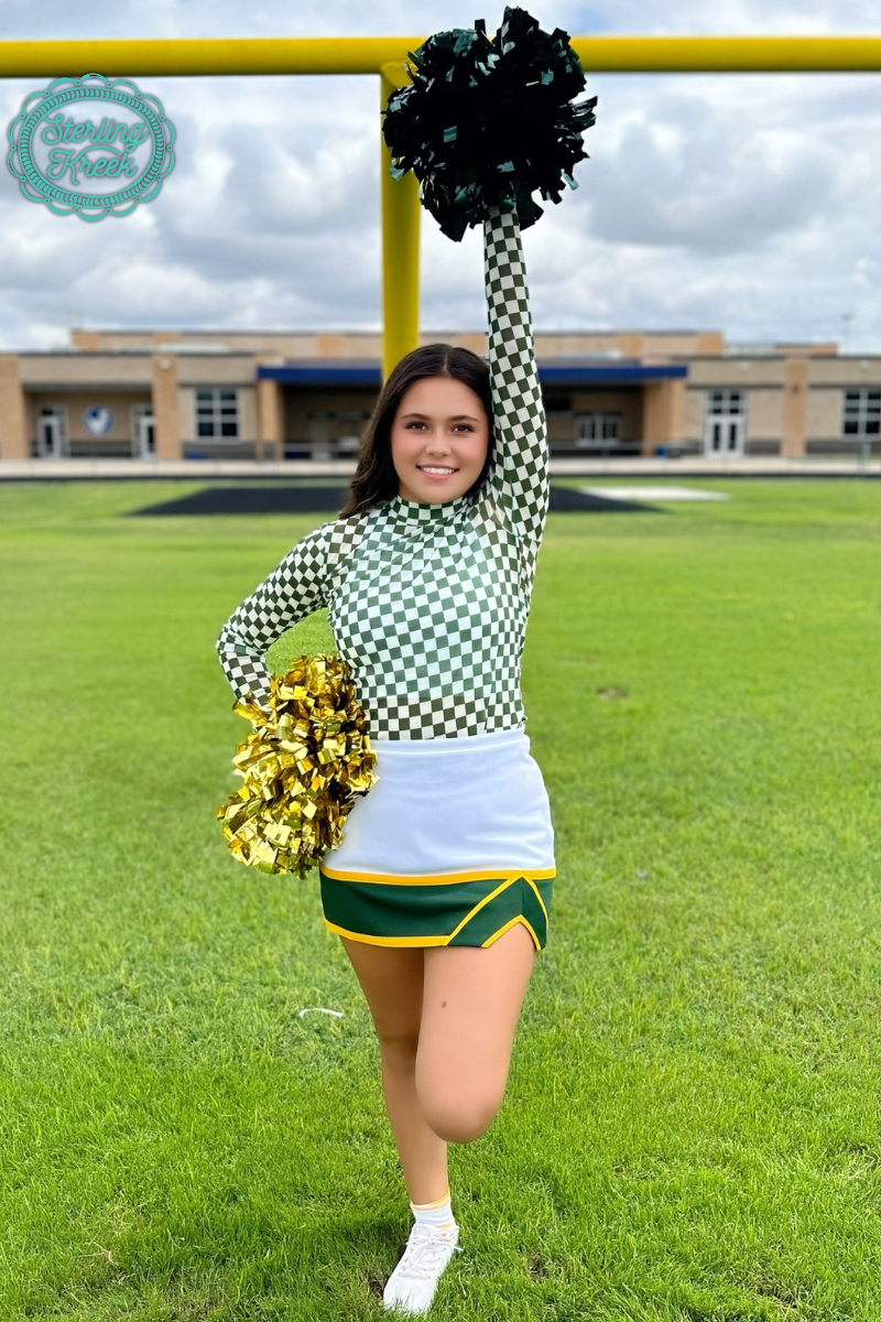 Pep Rally Mesh Top Green: 2X