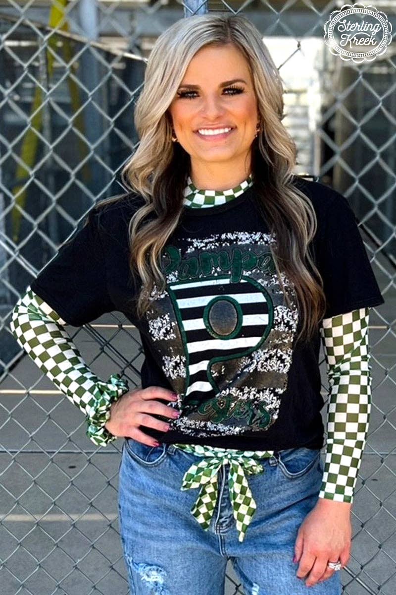 Pep Rally Mesh Top Green: 2X