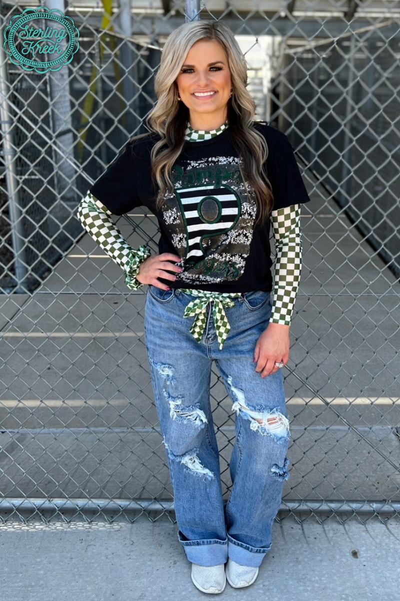 Pep Rally Mesh Top Green: 2X