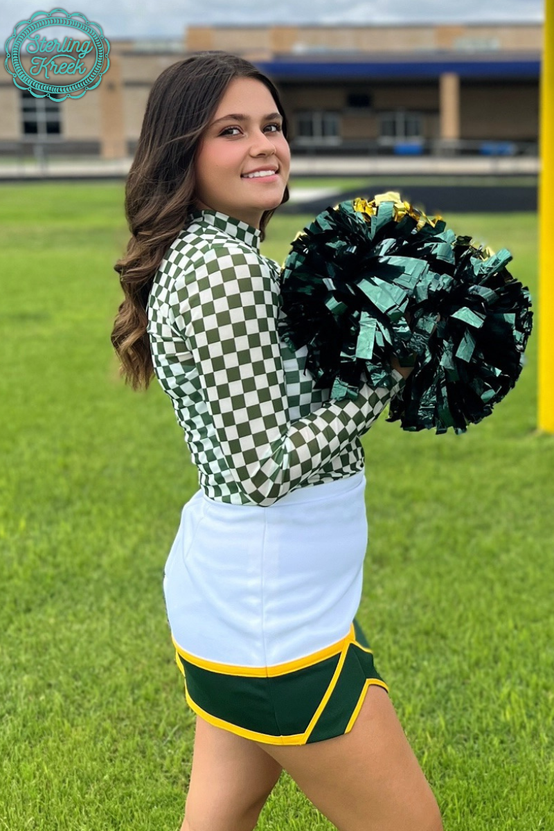 Pep Rally Mesh Top Green: 2X