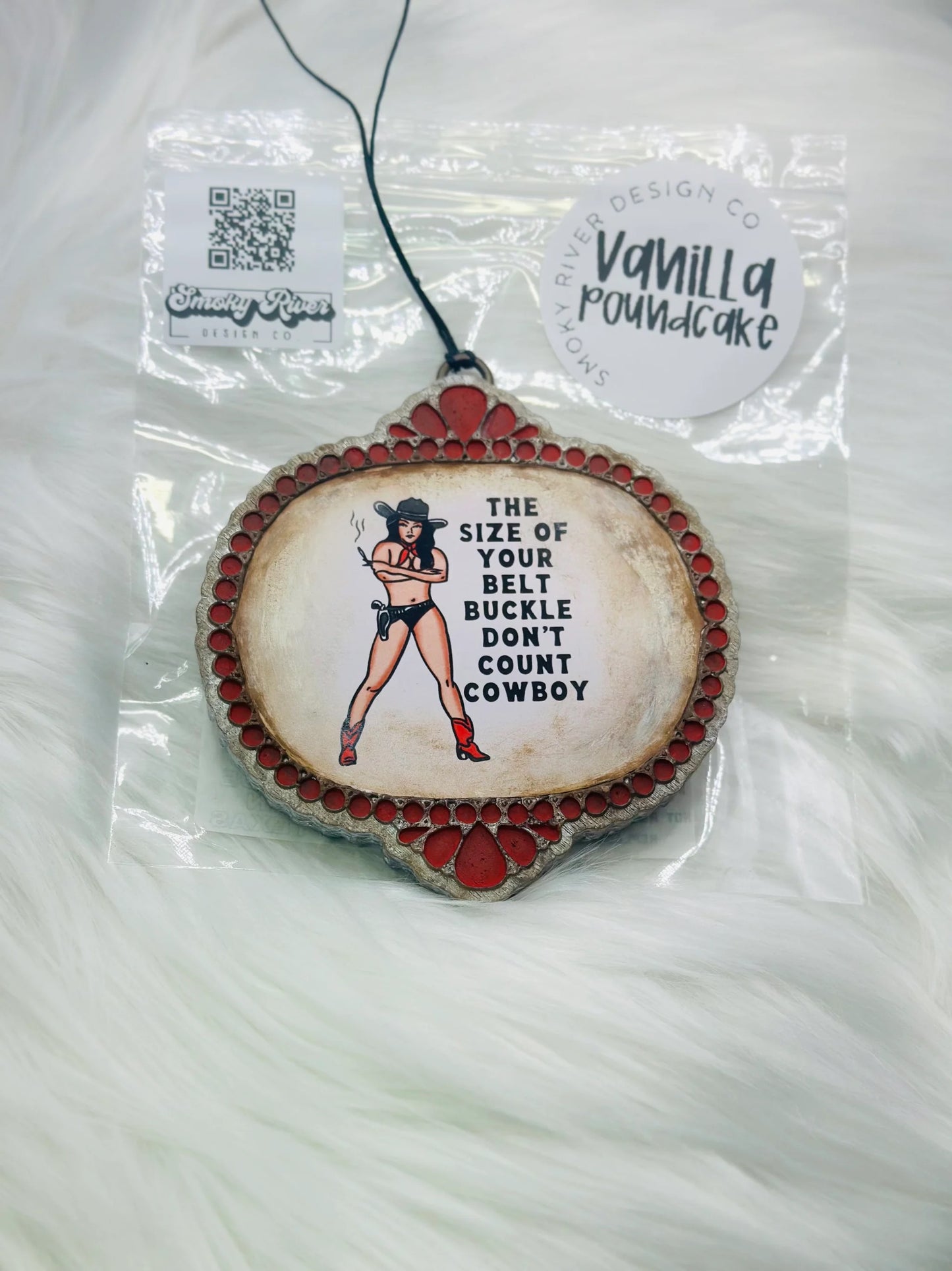 Distressed Vintage Cowgirl Frame Freshie