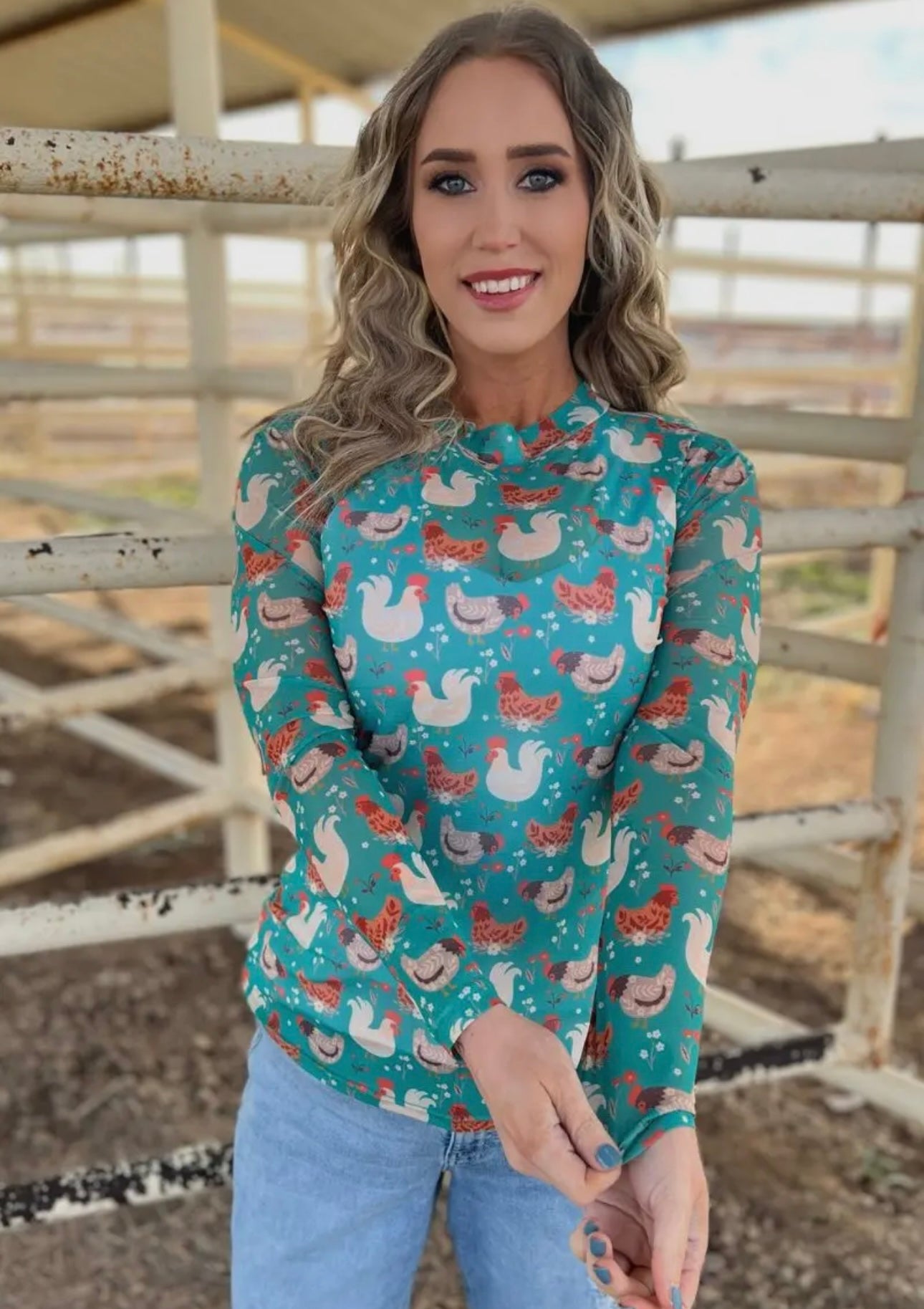 Fly The Coop Mesh Top - L