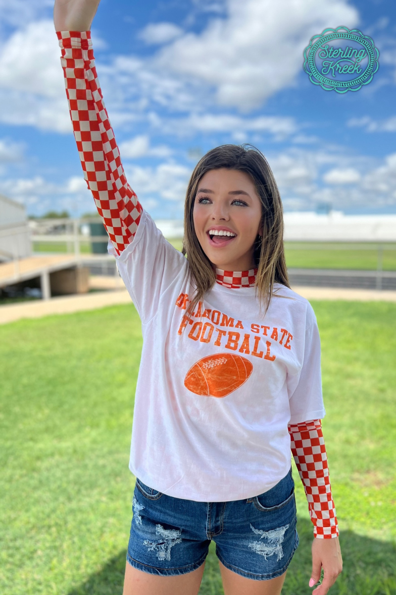 Pep Rally Mesh Top Orange: XL