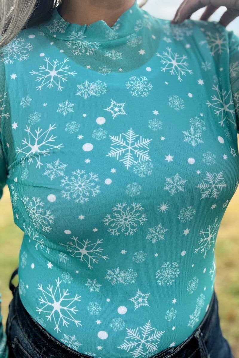 Winter Wonderland Mesh Top: XXL