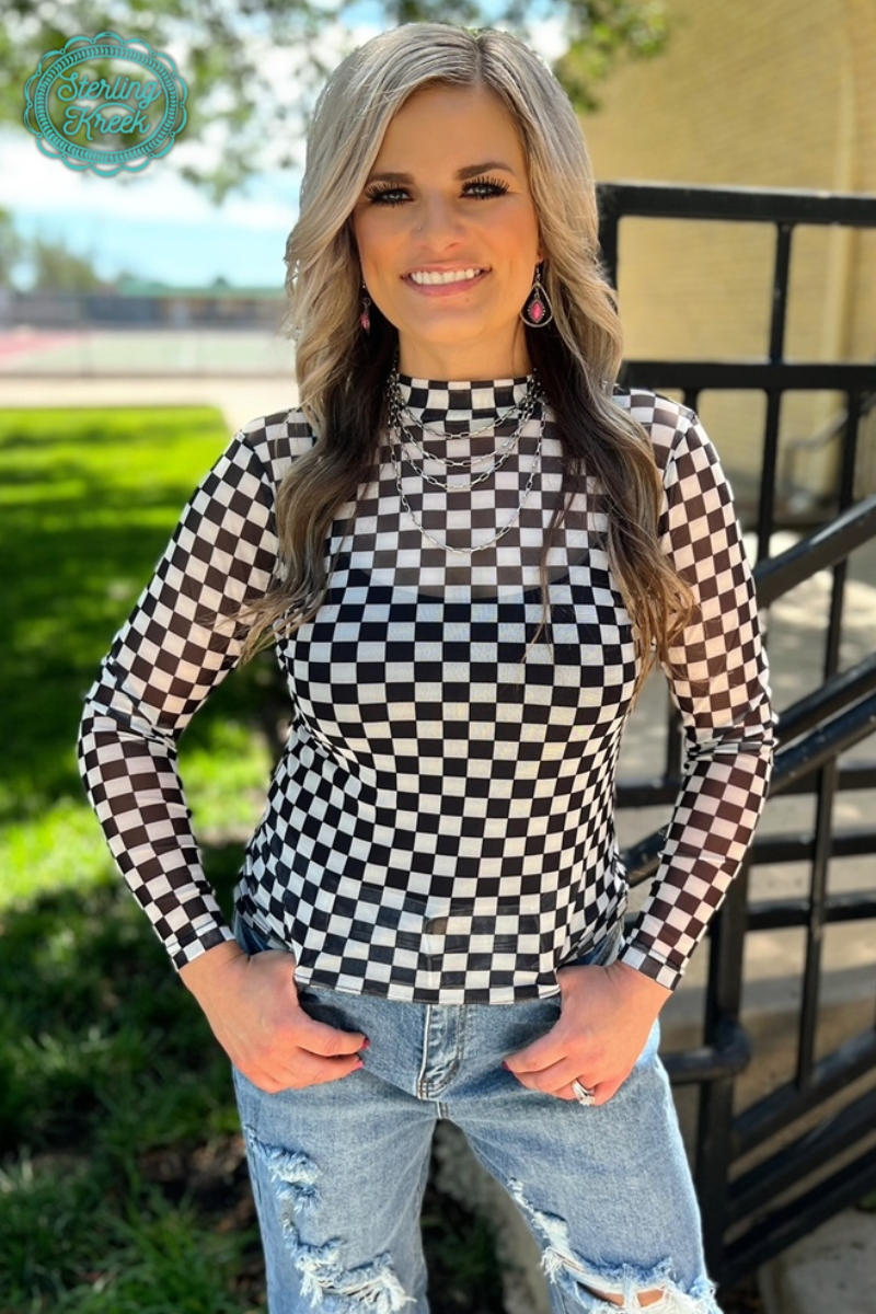 Round The Track Mesh Top: XL
