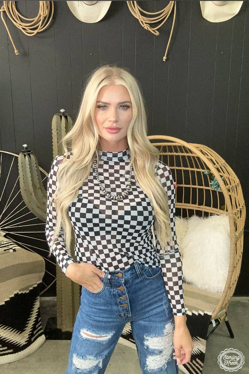 Round The Track Mesh Top: XL