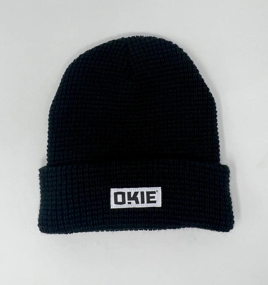 The Okie Brand - Waffle Beanie - Black