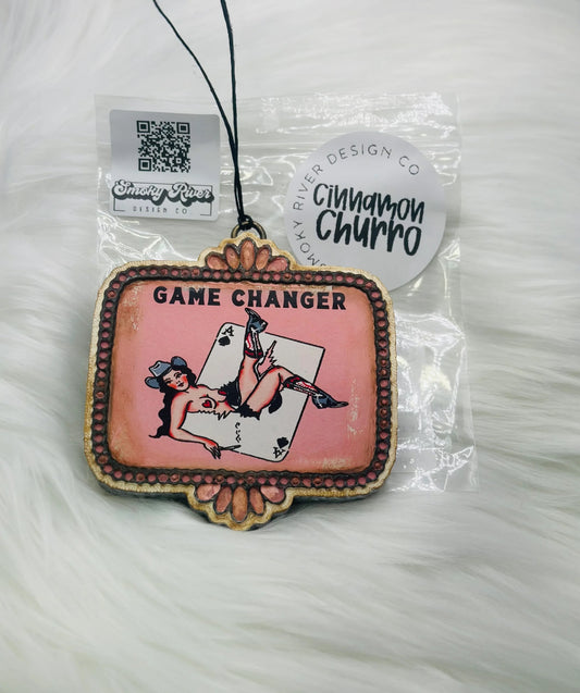 Distressed Vintage Cowgirl Frame Freshie